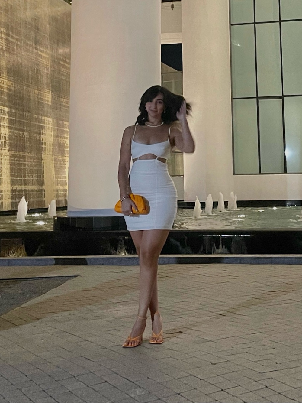 Zara White Mini Dress with Cutout Detail